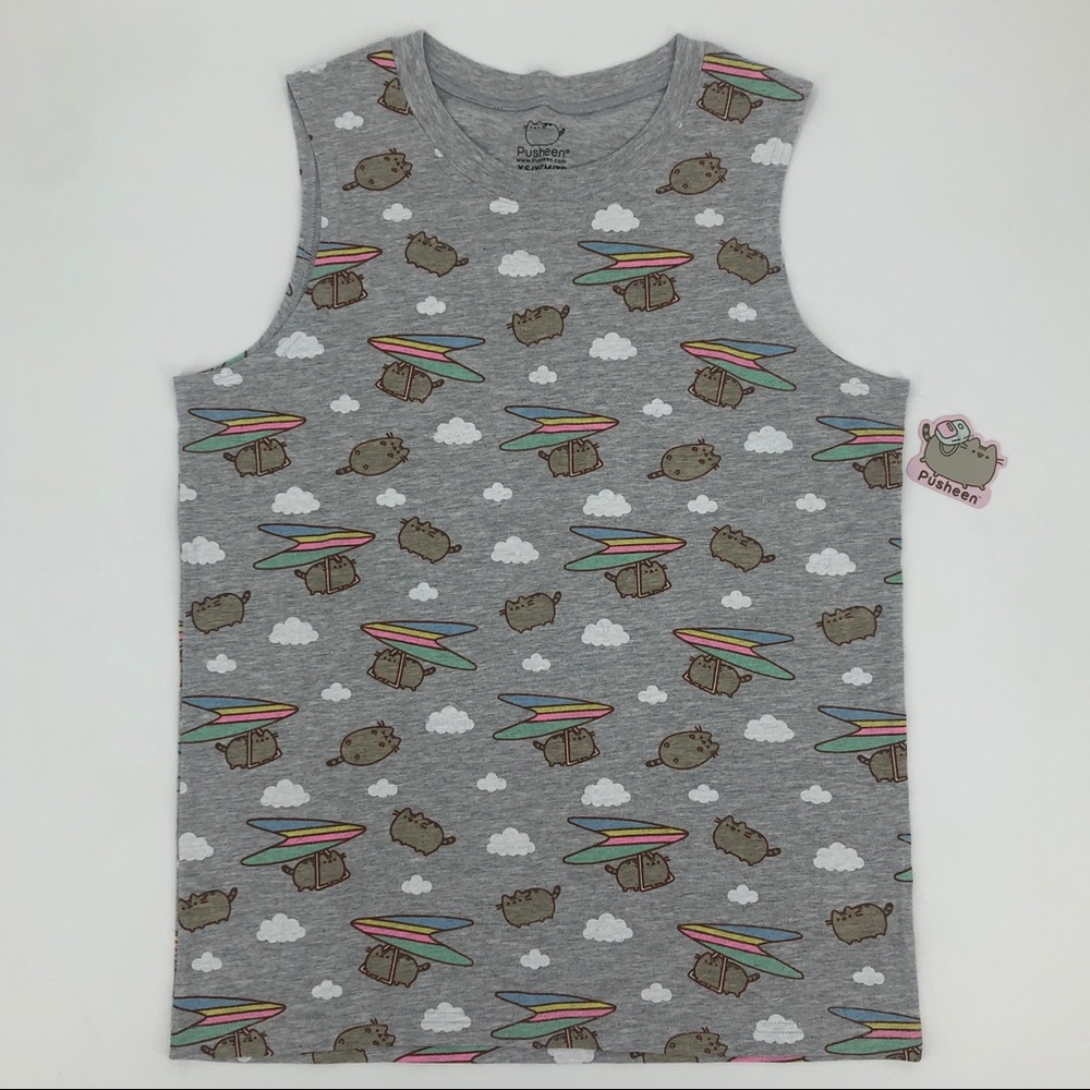 Pusheen Hangliding Graphic Tank Top